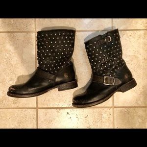Frye “Jenna” studded leather boots